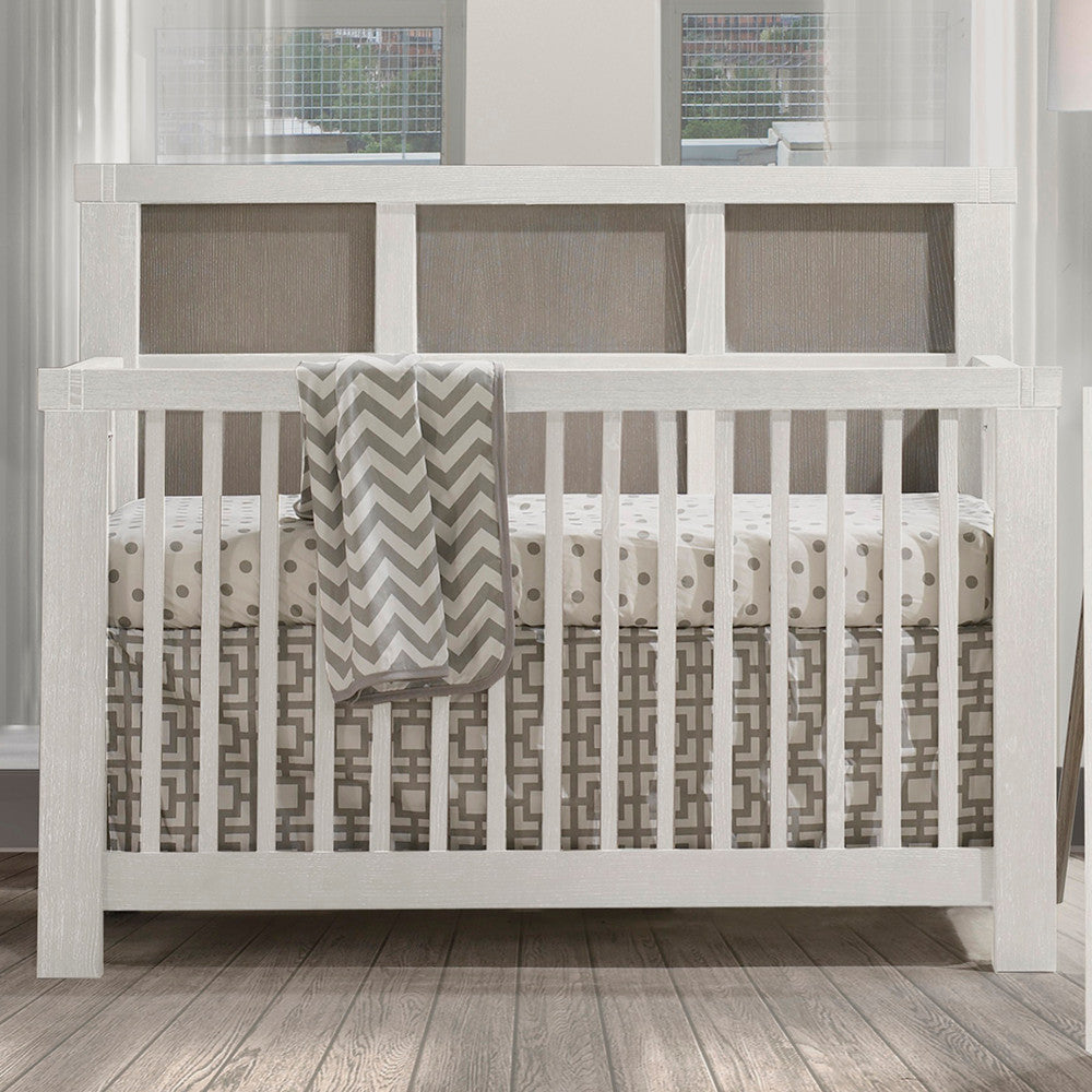 Natart Rustico Moderno Collection 4 in 1 Convertible Crib in White and Owl- Bambi Baby