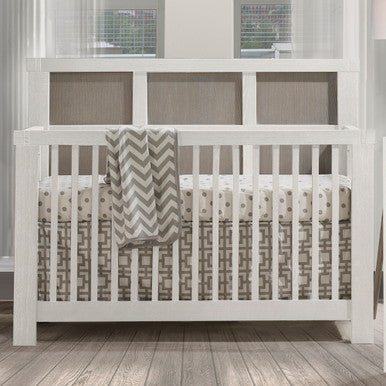 Natart Rustico Moderno Collection 4 in 1 Convertible Crib in White and Owl- Bambi Baby