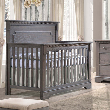 Natart Ithaca 5 in 1 Convertible Crib with Wood Panel- Bambi Baby