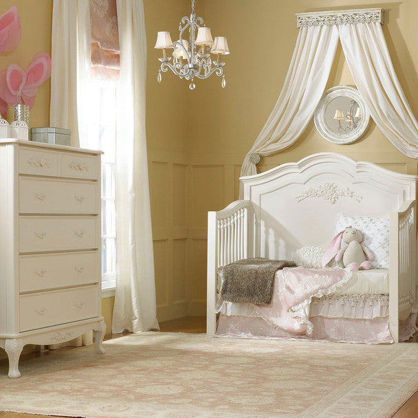 Dolce Babi Angelina 2 Piece Nursery Set in French Vanilla Crib, 5 Drawer- Bambi Baby