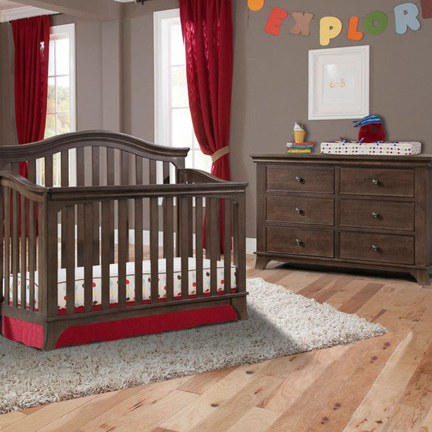 Stella Baby &amp; Child Kensington Conjunto de berçário de 2 peças em Madeira - Berço e cômoda dupla- Bambi Baby
