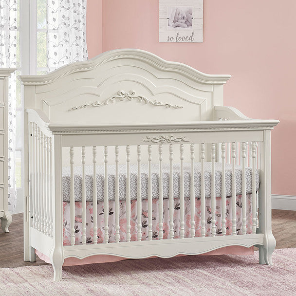 Oxford Baby Emily 4-in-1 Convertible Crib in Pearl White- Bambi Baby