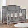 Dove Grey Oxford Baby Emerson 4-in-1 Convertible Crib - Angled View | Bambi Baby