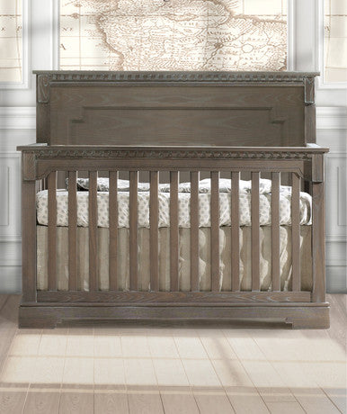 Natart Ithaca 5 in 1 Convertible Crib with Wood Panel- Bambi Baby