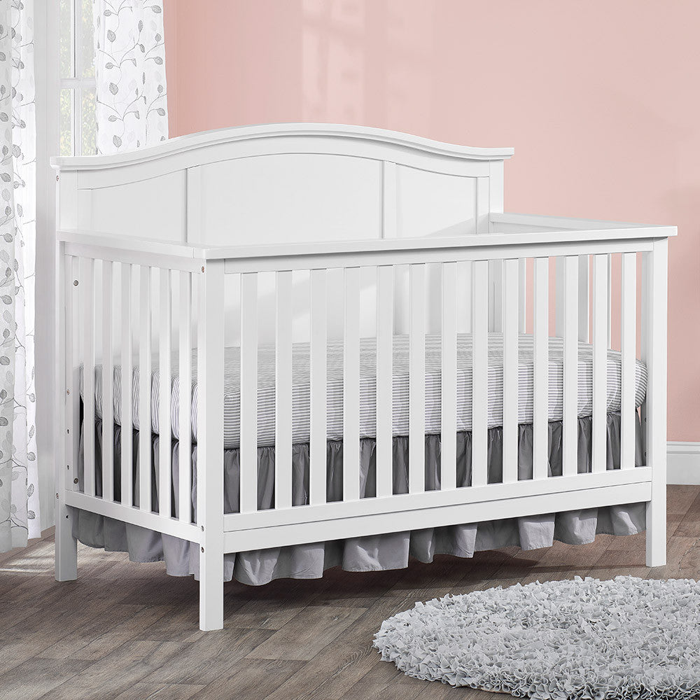 Oxford Baby Emerson 4 In 1 Convertible Crib in Snow White- Bambi Baby