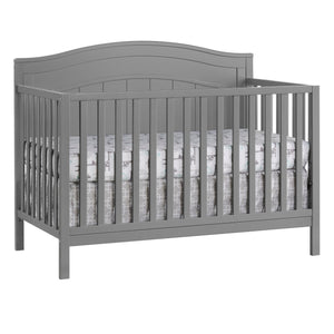 Dove Gray Oxford Baby Nolan 4-in-1 Convertible Crib - Front View | Bambi Baby