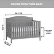 Oxford Baby Nolan 4-in-1 Convertible Crib - Bambi Baby