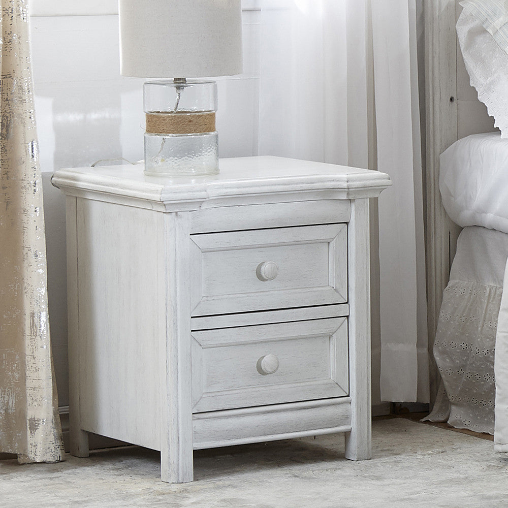 Pali Cristallo Nightstand in Vintage White- Bambi Baby