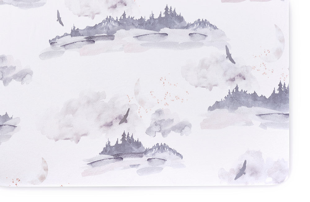 Oilo Misty Mountain Jersey Crib Sheet- Bambi Baby
