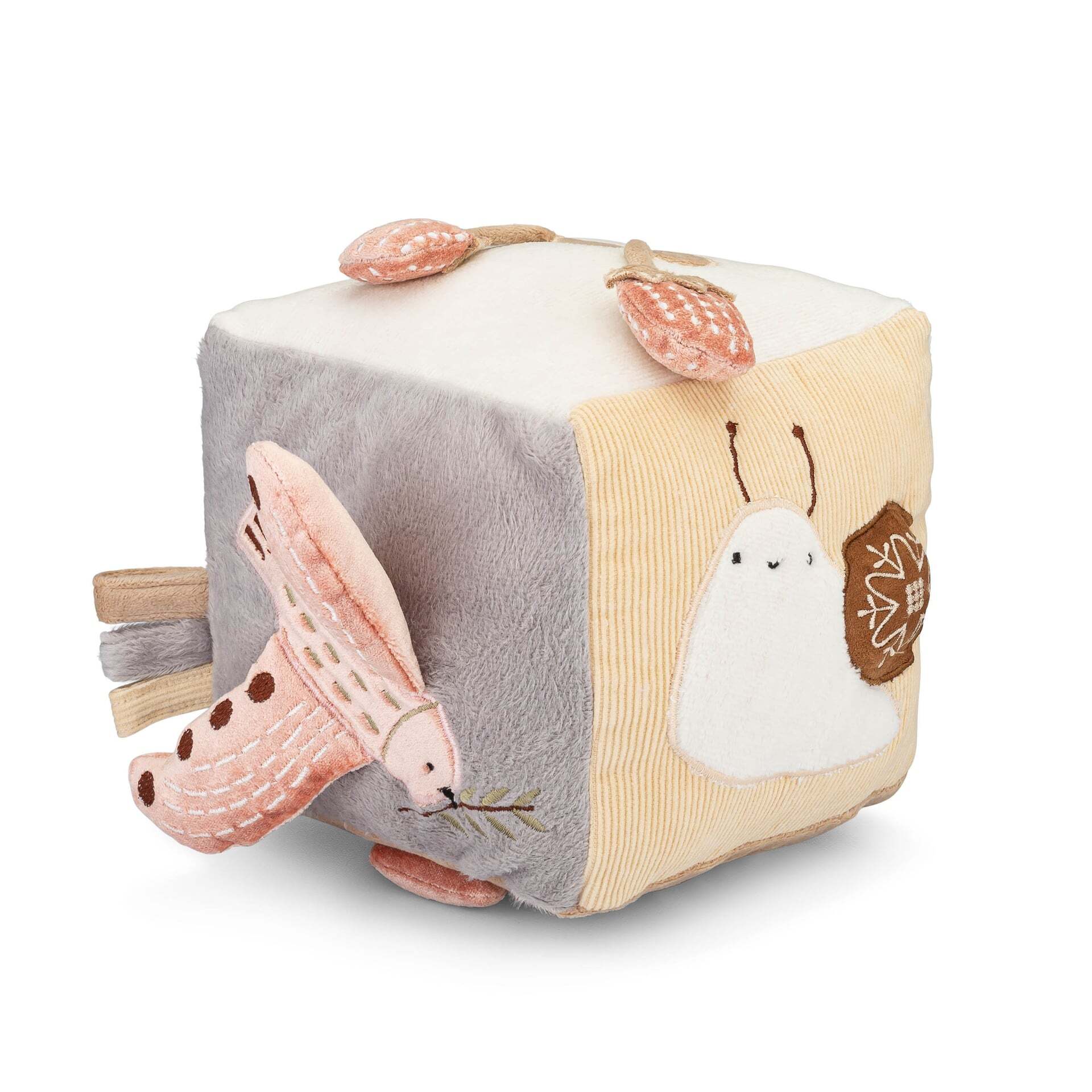 Crane Baby Violet Soft Activity Cube Toy- Bambi Baby