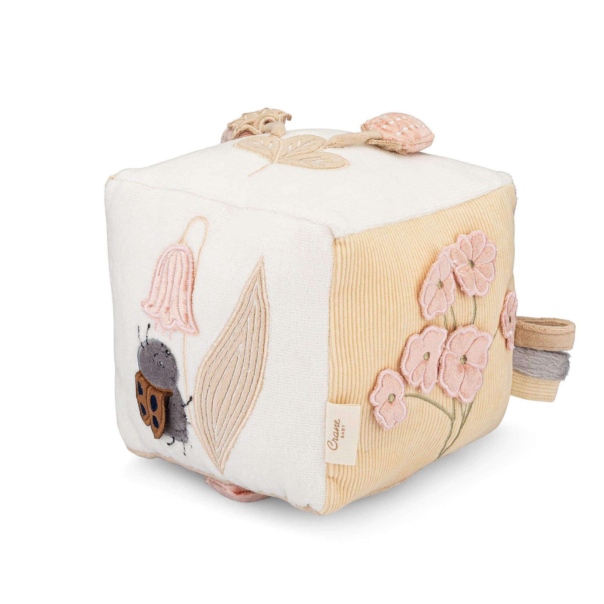 Crane Baby Violet Soft Activity Cube Toy- Bambi Baby