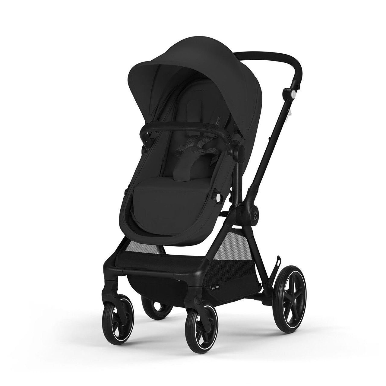 Cybex EOS Stroller Stroller - Black Frame with Moon Black Seat- Bambi Baby