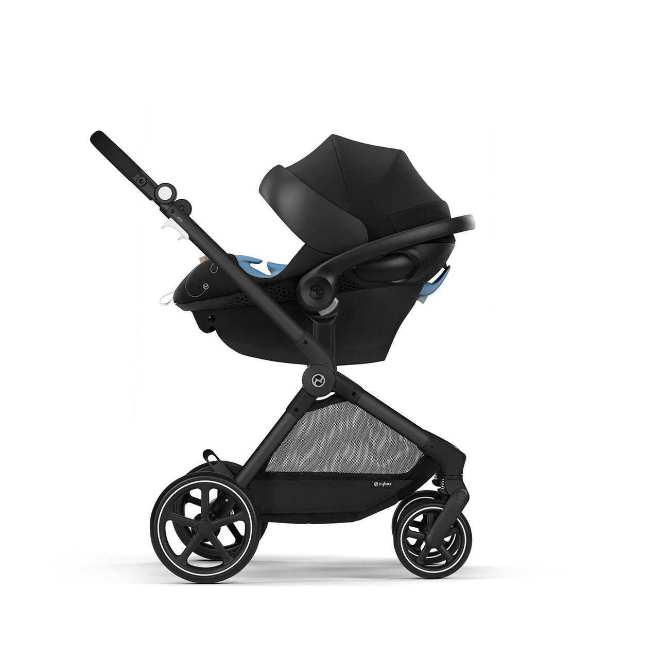 Cybex EOS Stroller Stroller - Black Frame with Moon Black Seat- Bambi Baby