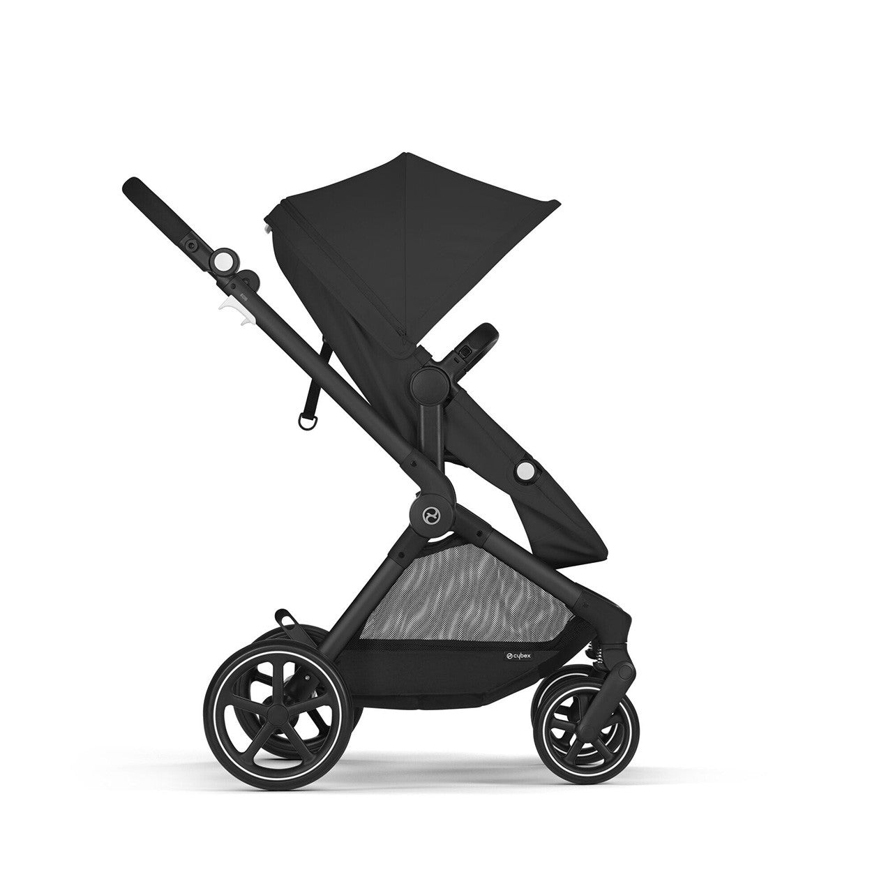 Cybex EOS Stroller Stroller - Black Frame with Moon Black Seat- Bambi Baby