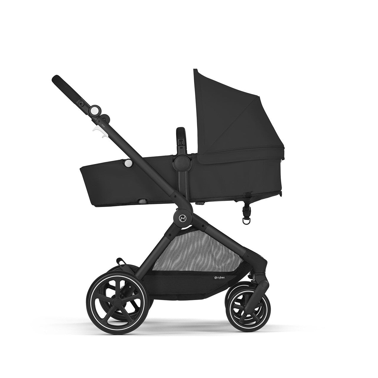 Cybex EOS Stroller Stroller - Black Frame with Moon Black Seat- Bambi Baby