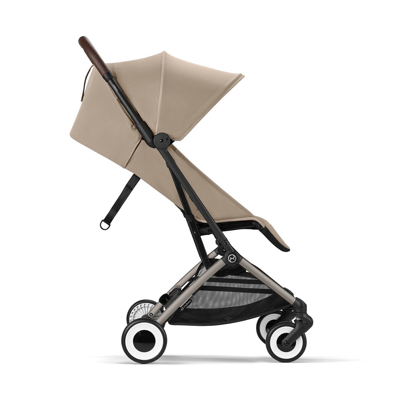 Cybex ORFEO Lightweight Stroller - Taupe Frame with Almond Beige Seat- Bambi Baby