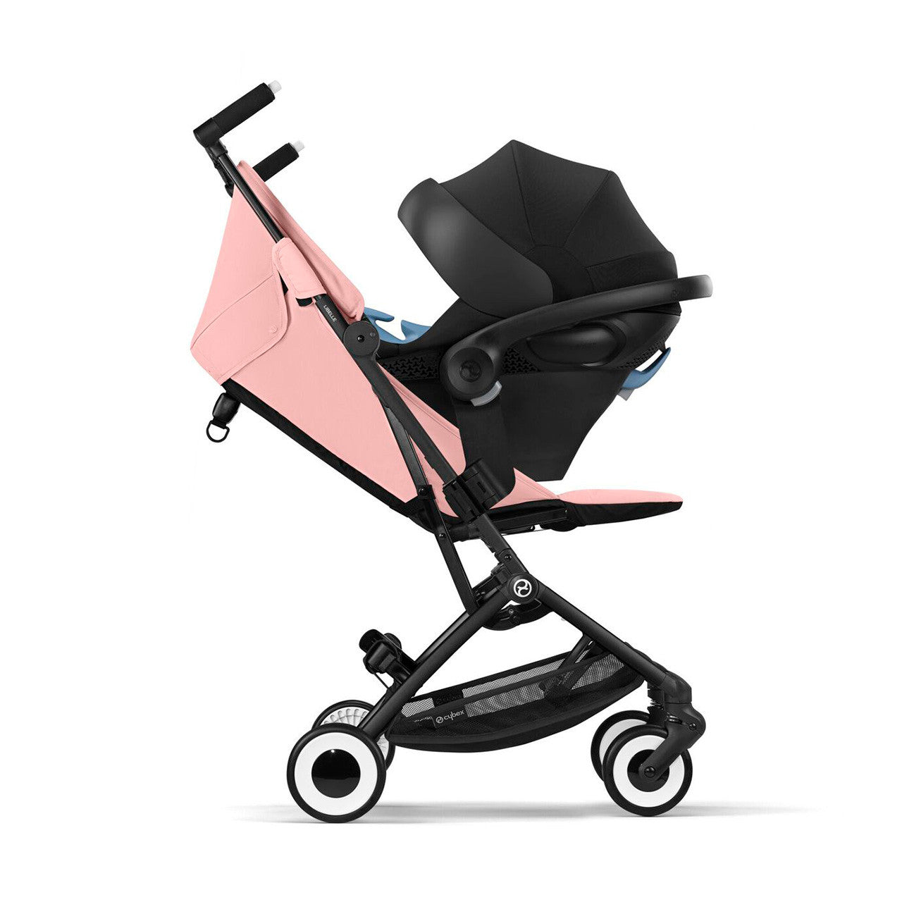 CYBEX Libelle 2 Stroller - Black Frame with Candy Pink Seat- Bambi Baby