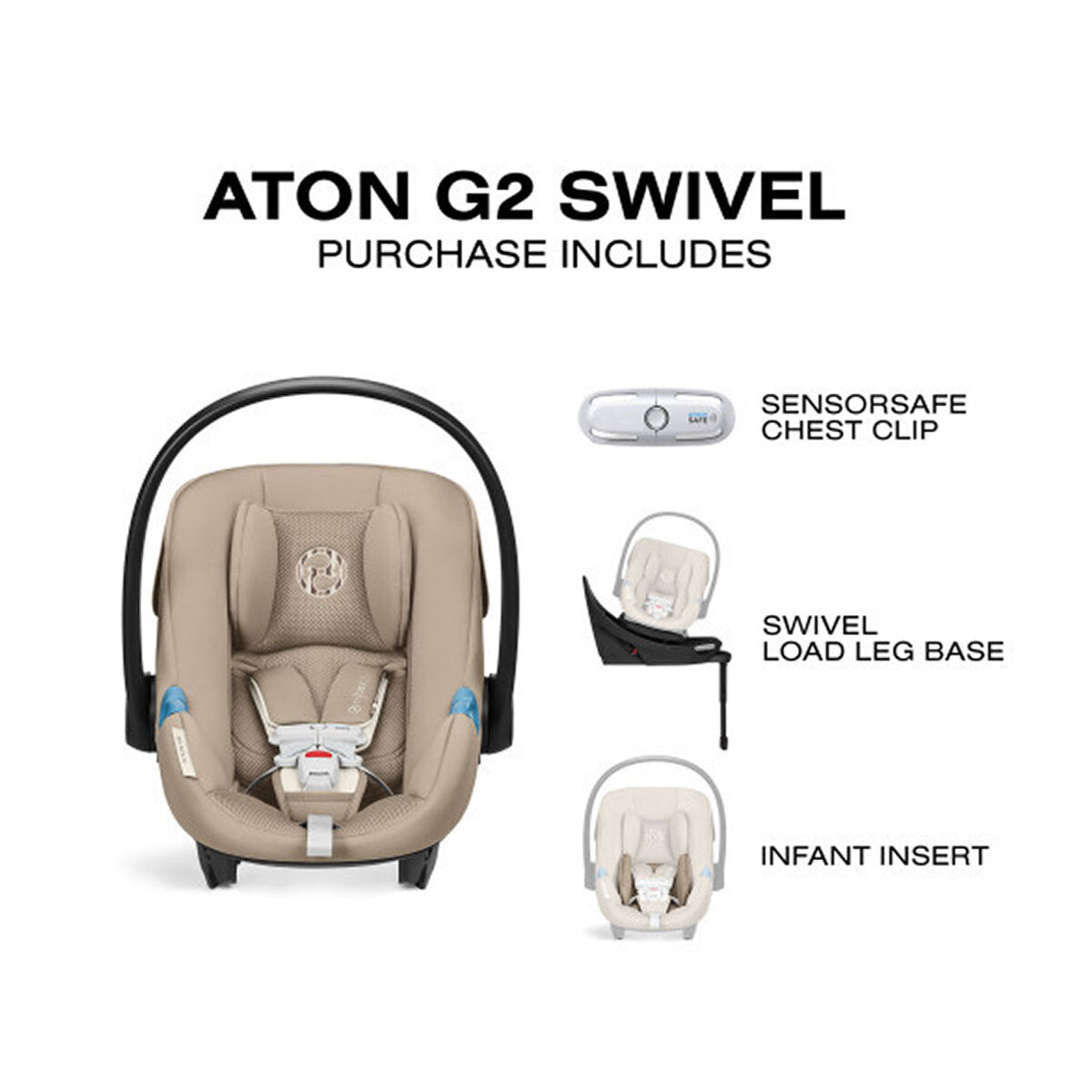 CYBEX Aton G2 Swivel Infant Car Seat with Load Leg Base- Bambi Baby