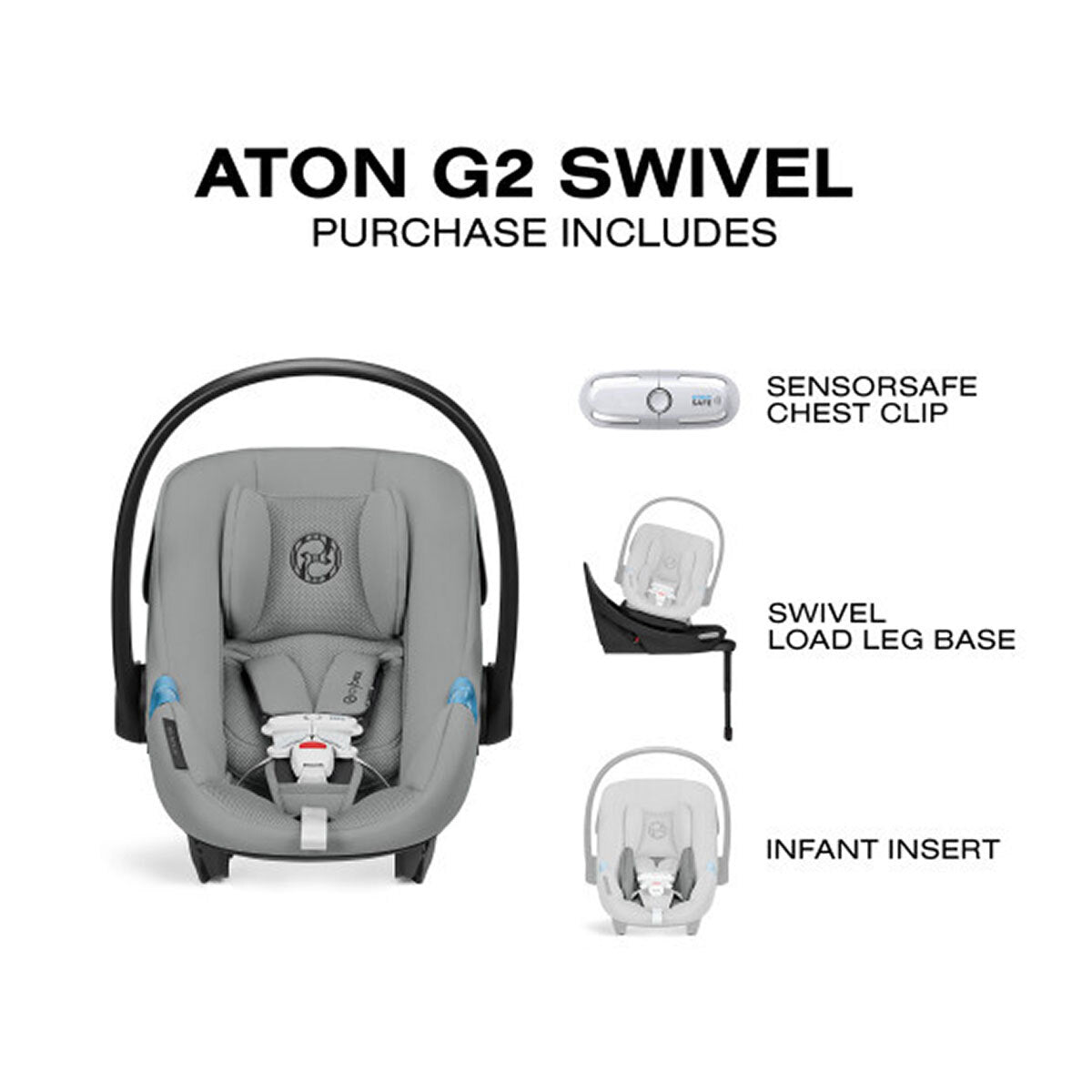 CYBEX Aton G2 Swivel Infant Car Seat with Load Leg Base- Bambi Baby