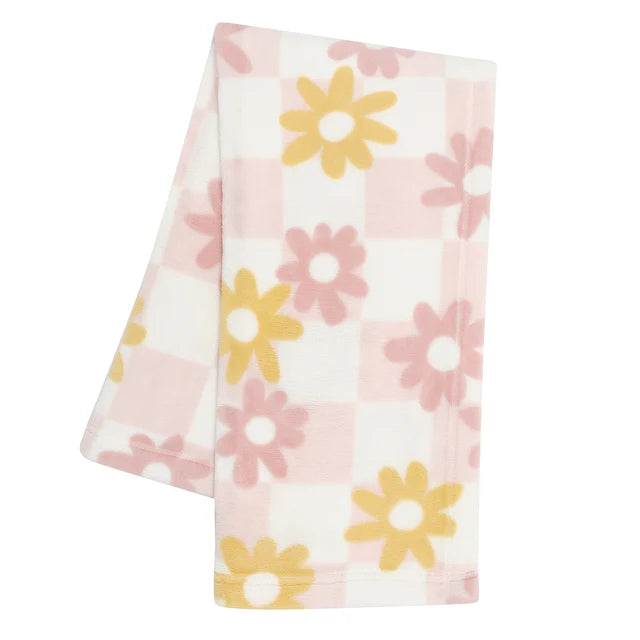 Lambs & Ivy Daisy Dreams 3-Piece Pink/White Baby Nursery Crib Bedding Set- Bambi Baby