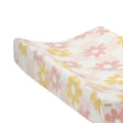 Lambs & Ivy Daisy Dreams Pink/White Checkered Soft Luxury Changing Pad Cover - Bambi Baby