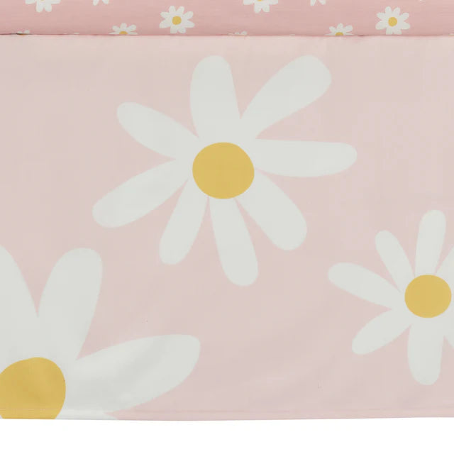 Lambs & Ivy Daisy Dreams 3-Piece Pink/White Baby Nursery Crib Bedding Set- Bambi Baby