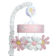 Lambs & Ivy Daisy Dreams Pink/White Musical Baby Crib Mobile Soother Toy - Bambi Baby