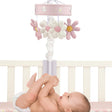 Lambs & Ivy Daisy Dreams Pink/White Musical Baby Crib Mobile Soother Toy - Bambi Baby