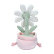 Lambs & Ivy Plush Daisy Dreams Poseable Flower Pot Plush Stuffed Animal Toy - 11 Inch - Bambi Baby