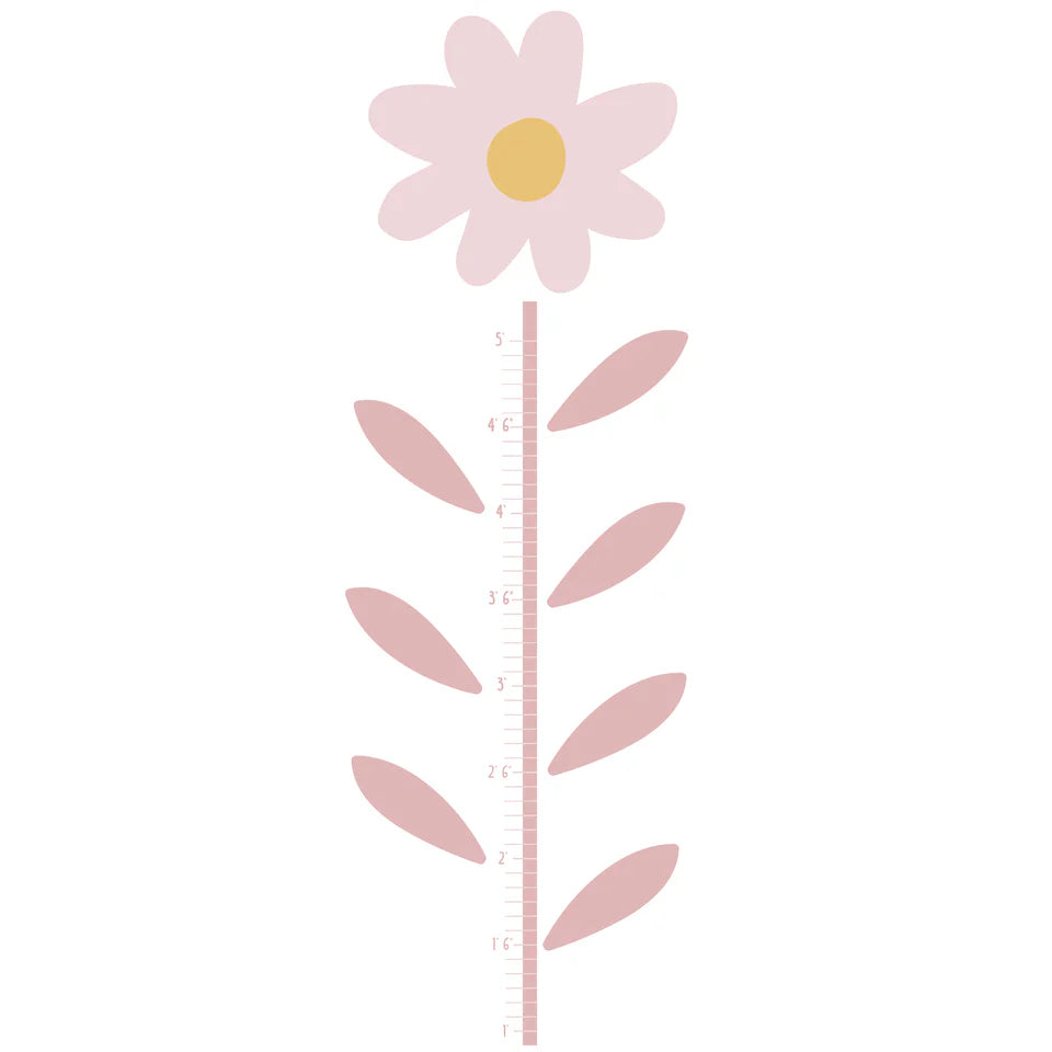 Lambs & Ivy Daisy Dreams Flower Growth Chart Wall Decals/Stickers- Bambi Baby