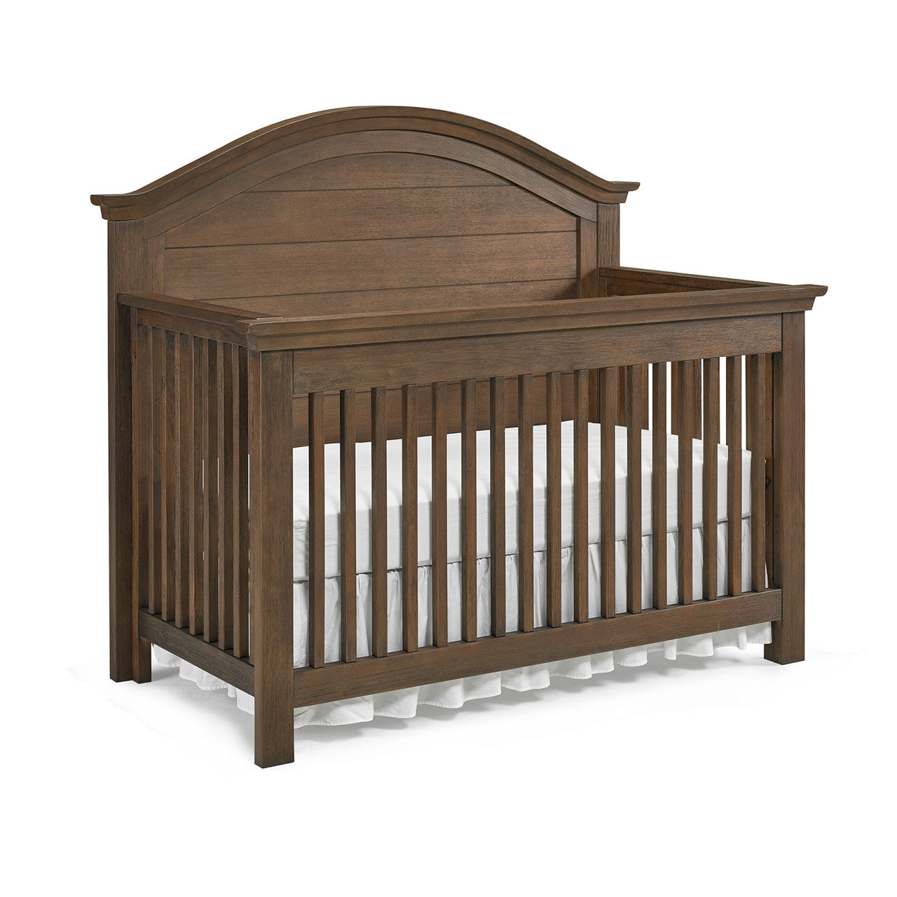 Berço conversível Dolce Babi Lucca Full Panel em marrom envelhecido- Bambi Baby