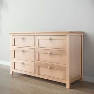 Natural Wood Romina Karisma Double Dresser - Side View | Bambi Baby