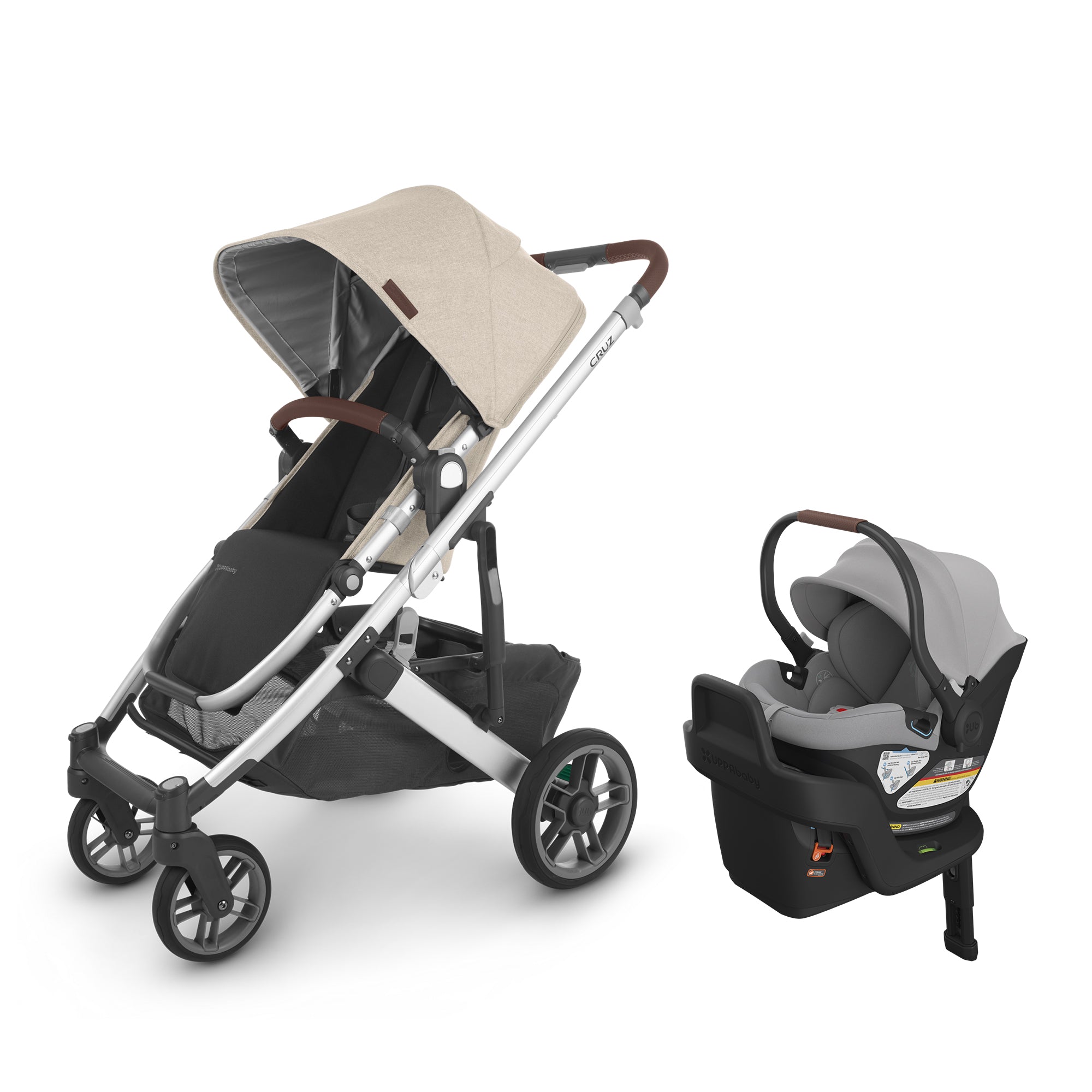 UPPAbaby Cruz from Birth Travel System (Stroller + Aria Infant Car Seat)- Bambi Baby