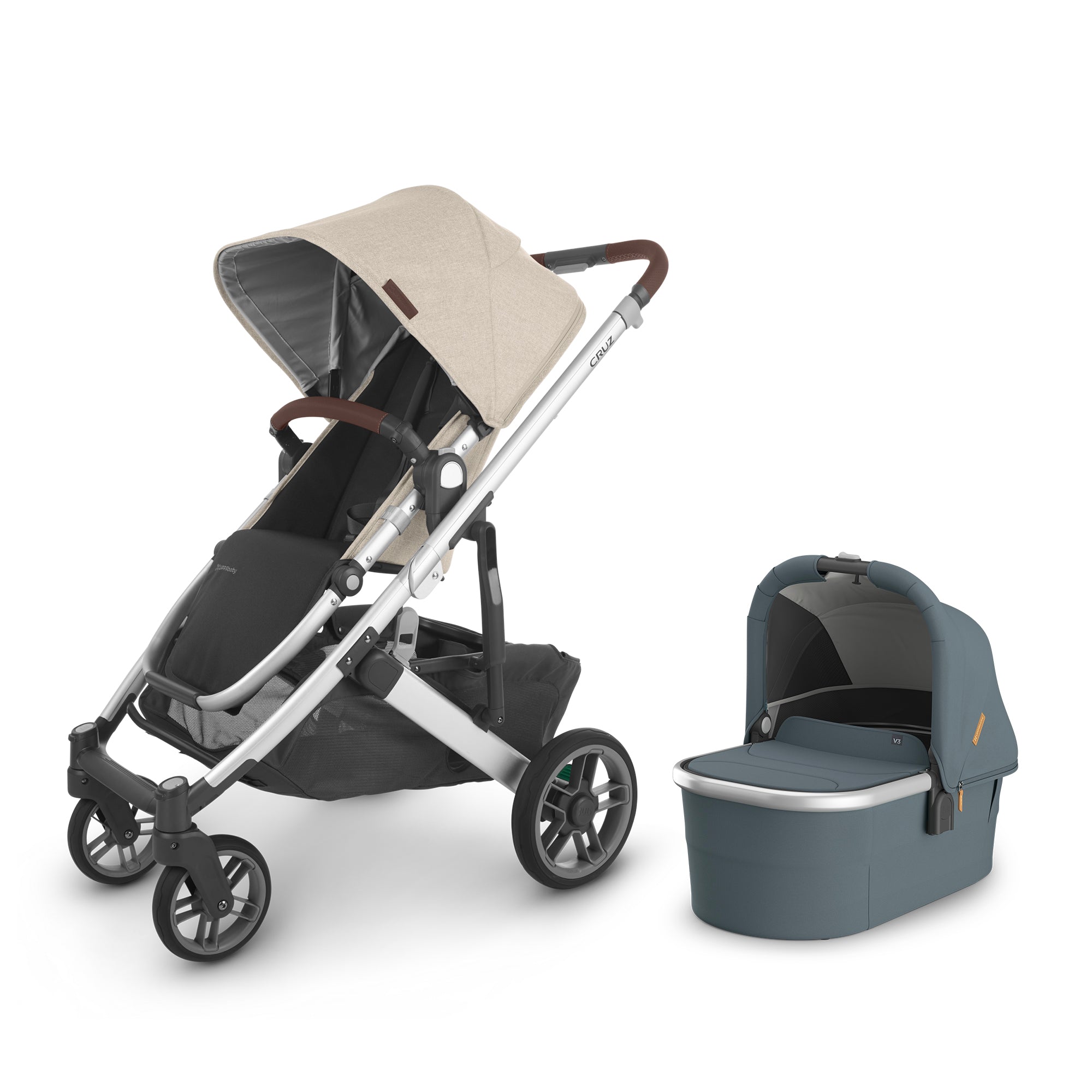 Uppa Baby Cruz V2 From Birth Bundle (Stroller + Bassinet V3)- Bambi Baby