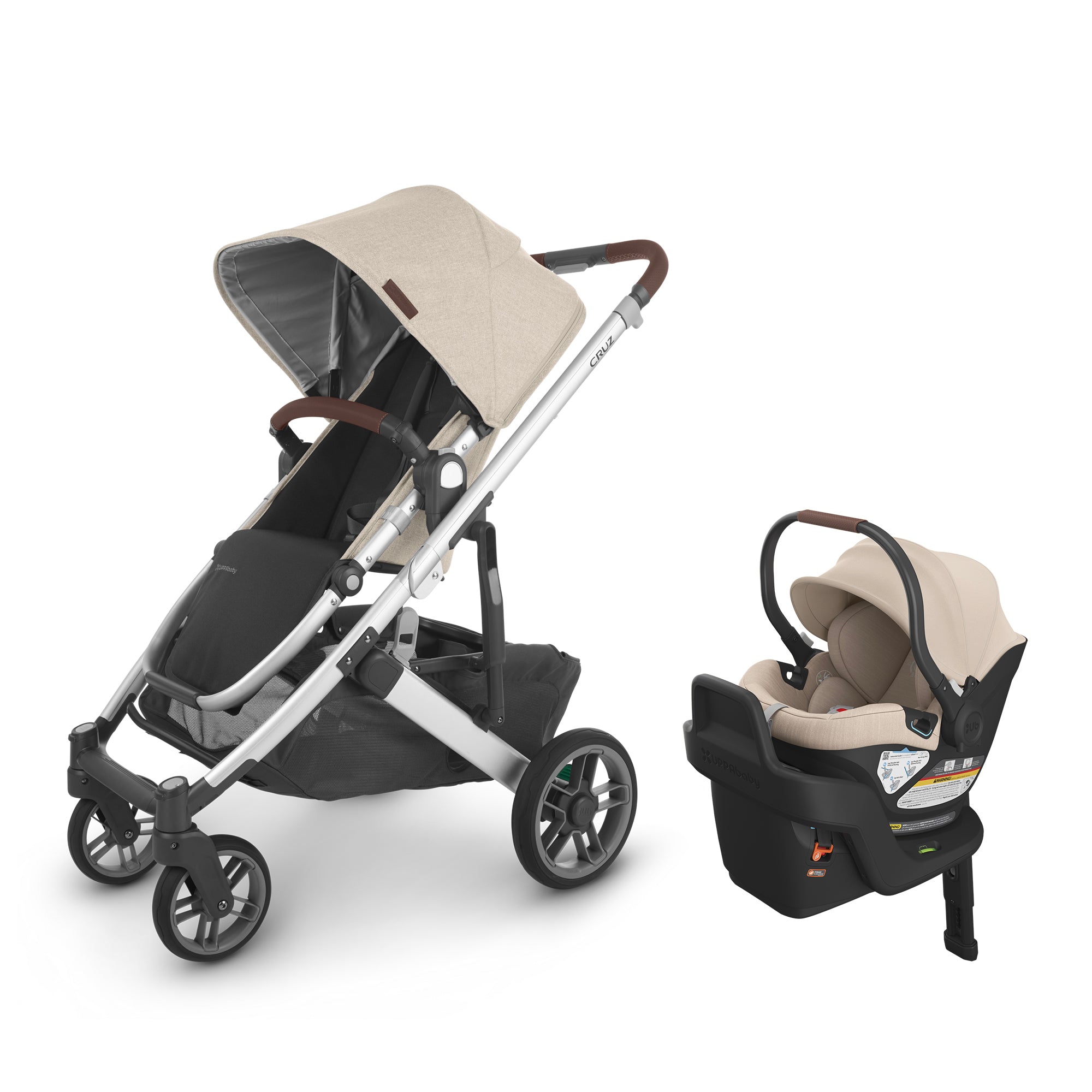 UPPAbaby Cruz from Birth Travel System (Stroller + Aria Infant Car Seat)- Bambi Baby