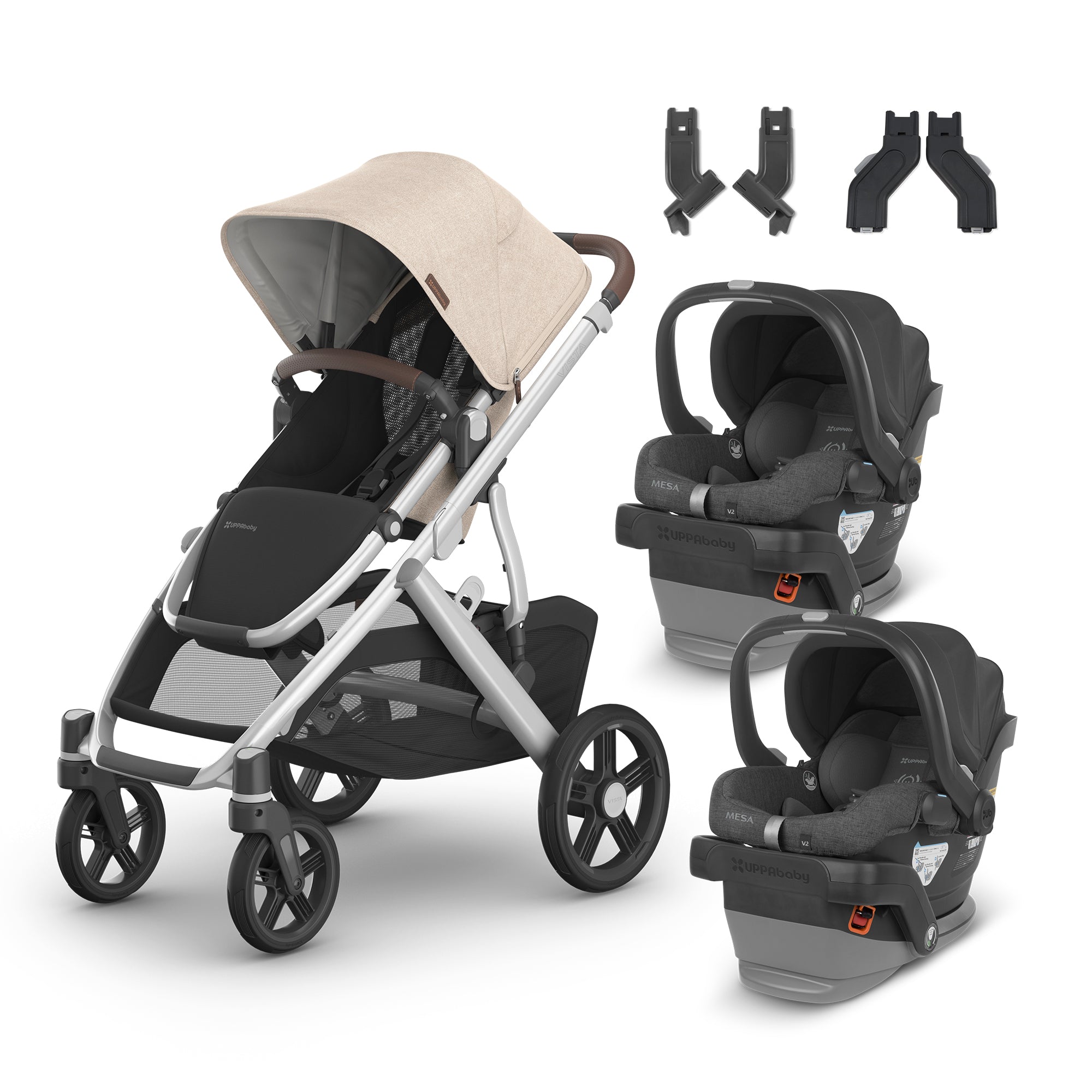UPPAbaby Vista V3 From Birth Twin Mode Travel System (Stroller
