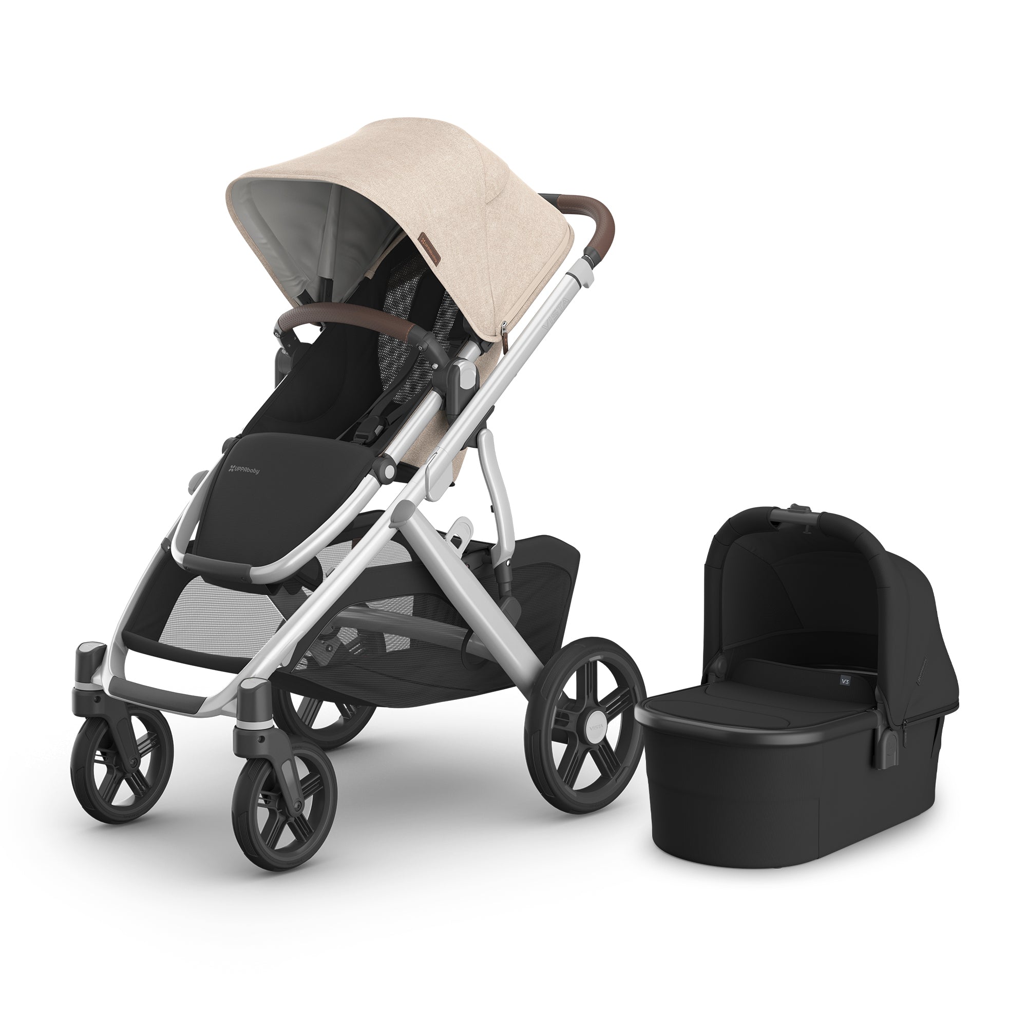 UPPAbaby Vista V3 From Birth Single Bundle (Stroller + Bassinet)- Bambi Baby