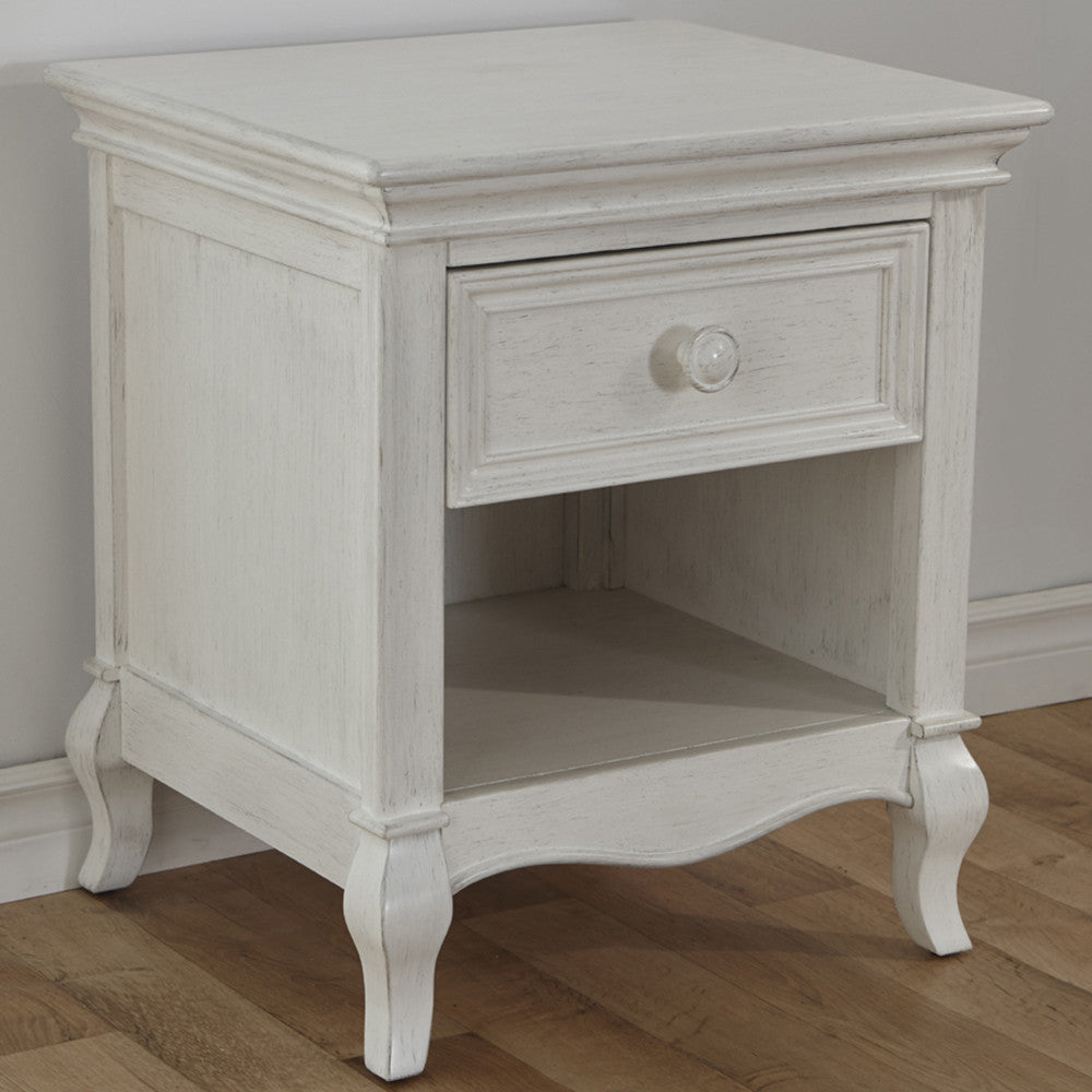 Pali Diamante Nightstand in Vintage White- Bambi Baby