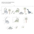Lambs & Ivy Dino-Might Watercolor Dinosaur Theme Wall Decals/Stickers - Bambi Baby