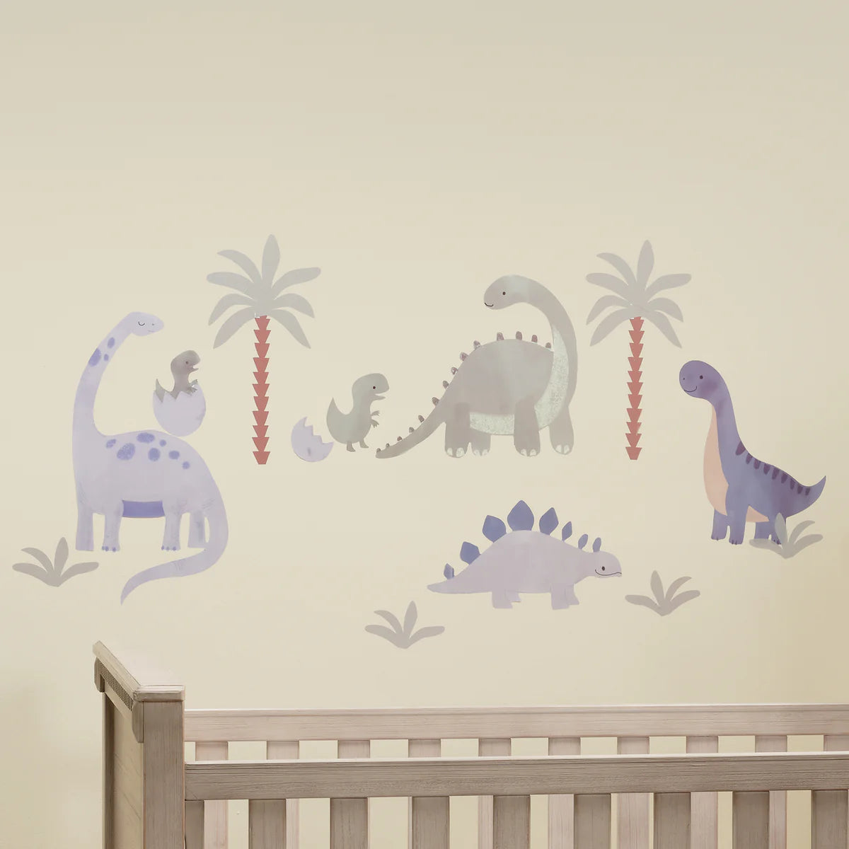 Lambs & Ivy Dino-Might Watercolor Dinosaur Theme Wall Decals/Stickers- Bambi Baby