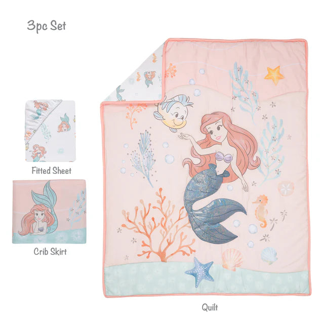 Bedtime Originals Disney Baby The Little Mermaid 3-Piece Baby Crib Bedding Set- Bambi Baby