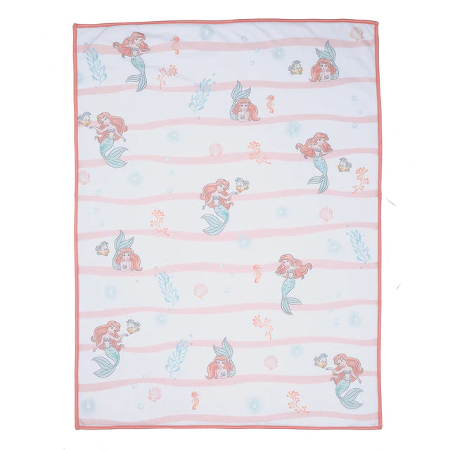 Bedtime Originals Disney Baby The Little Mermaid White Baby Blanket - Ariel- Bambi Baby