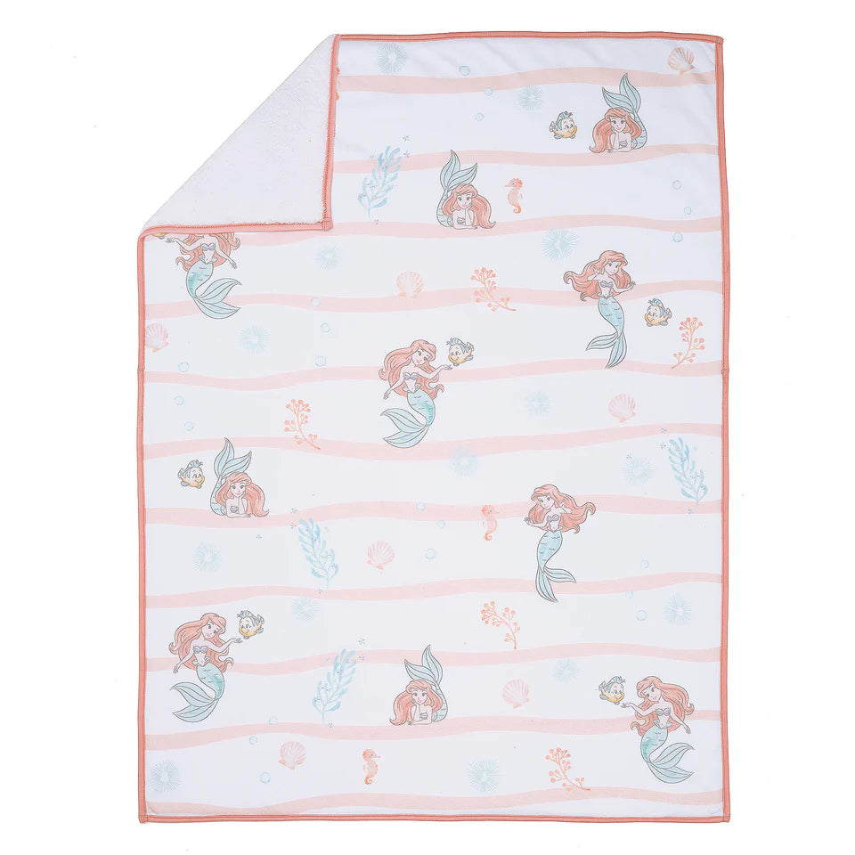 Bedtime Originals Disney Baby The Little Mermaid White Baby Blanket - Ariel- Bambi Baby