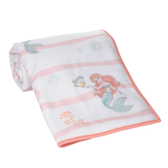 Bedtime Originals Disney Baby The Little Mermaid White Baby Blanket - Ariel- Bambi Baby