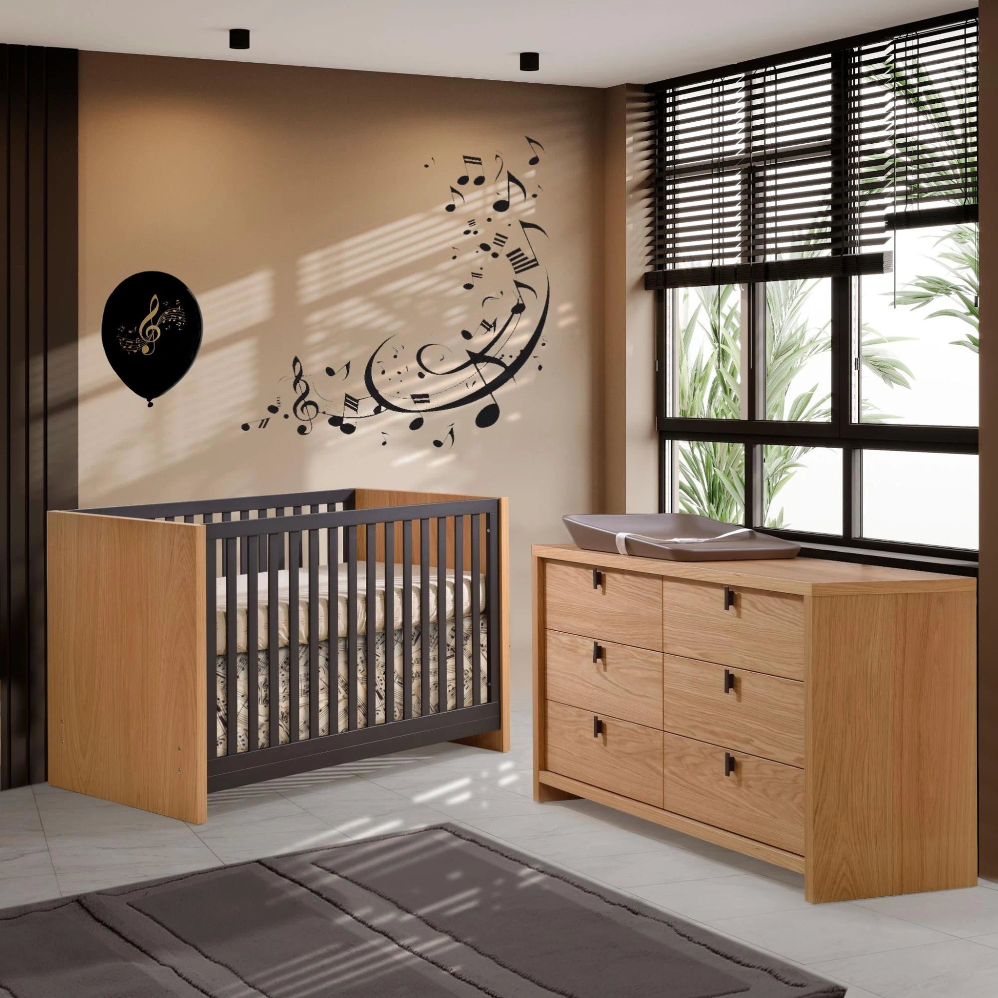 Natart Linea Island Convertible Crib- Bambi Baby