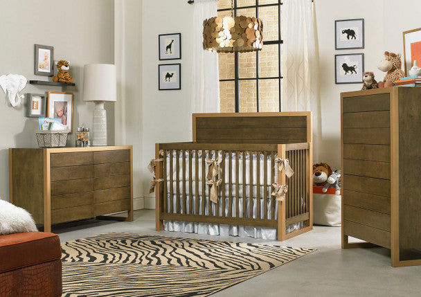 Dolce Babi Nicco 3 Piece Nursery Set in Golden Brown and Gold Metal- Bambi Baby