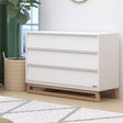 dadada Domino Collection 3 Drawer Dresser in White and Natural - Bambi Baby