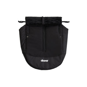 Midnight Black Doona Winter Cover Footmuff - Front View | Bambi Baby