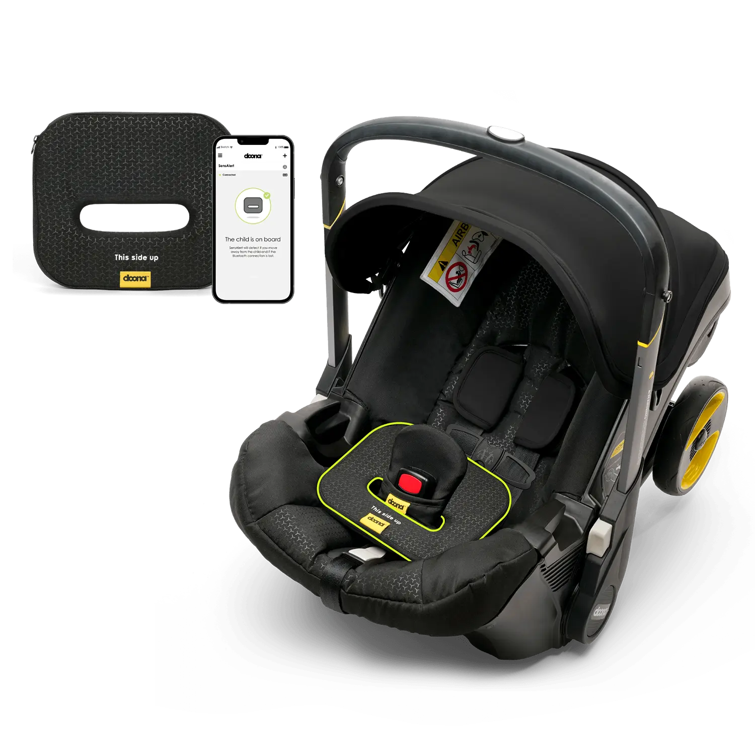 Doona + and SensAlert Bundle - Nitroblack - Bambi Baby