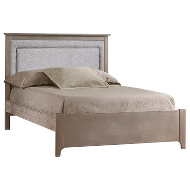 NEST Emerson Collection Double Bed 54" with Low profile footboard, rails & upholstered Panel Fog in Sugar Cane- Bambi Baby